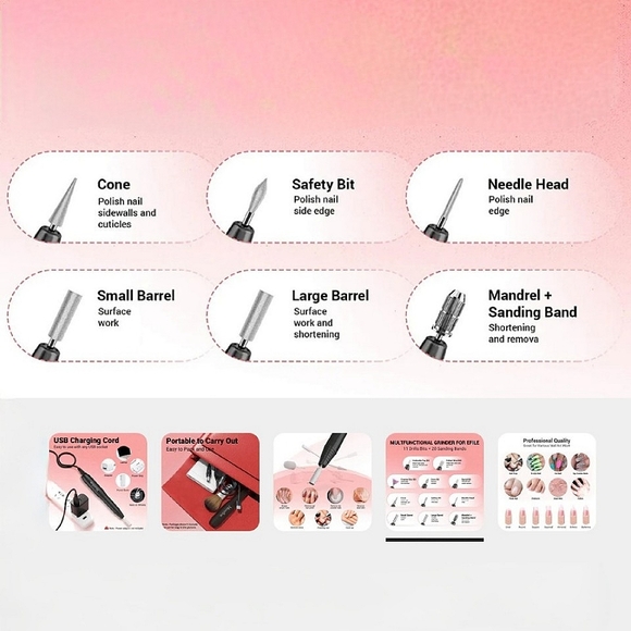 12 Nail drill bits - Picture 2 of 7